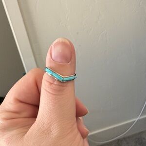 Turquoise Chevron Ring